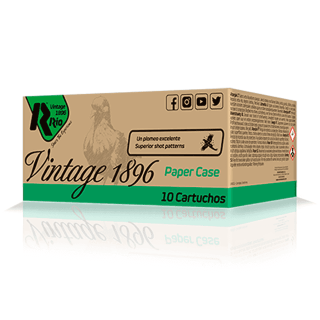 Rio Ammunition Vintage 1896 Paper Flyer 12 Gauge 2.75" 8 Shot 10 Per Box Rio Ammunition Vintage 1896 Paper Flyer 12 Gauge 2.75" 8 Shot 10 Per Box