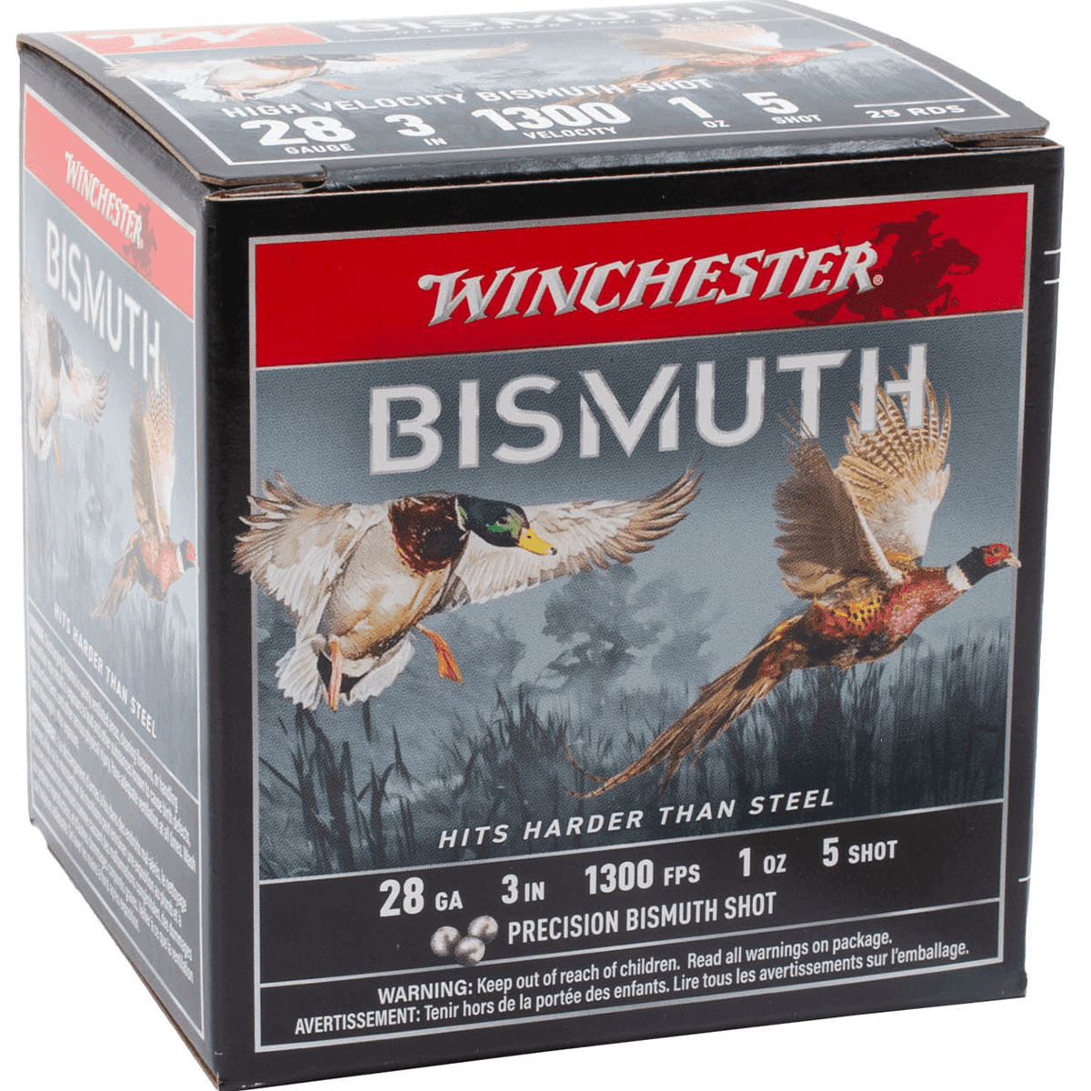 Winchester Ammo Bismuth 28 Gauge 3" 1 oz 5 Shot 25 Per Box Winchester Ammo Bismuth 28 Gauge 3" 1 oz 5 Shot 25 Per Box