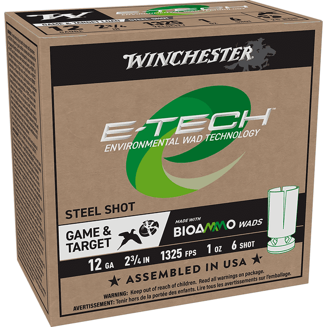 Winchester Ammo E-Tech 12 Gauge 2.75" 1 oz 6 Shot 25 Per Box Winchester Ammo E-Tech 12 Gauge 2.75" 1 oz 6 Shot 25 Per Box