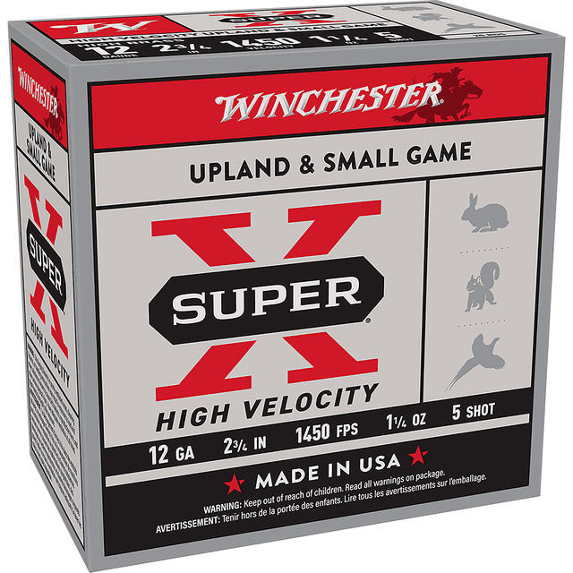 Winchester Ammo Super X High Velocity 12 Gauge 2.75" 5 Shot 25 Per Box/ 10 Case Ammo - X12HV5 Winchester Ammo Super X High Velocity 12 Gauge 2.75" 5 Shot 25 Per Box/ 10 Case Ammo - X12HV5