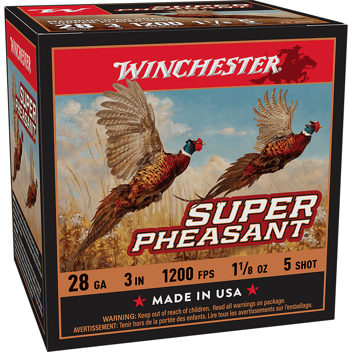 Winchester Ammo Super Pheasant 28 Gauge 3" 1 1/8 oz 5 Shot 25 Per Box Winchester Ammo Super Pheasant 28 Gauge 3" 1 1/8 oz 5 Shot 25 Per Box