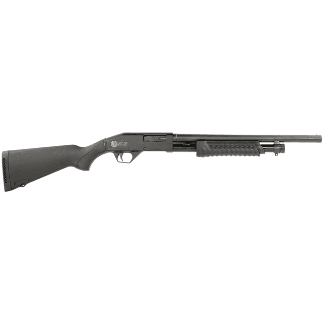 Rossi ST1218BK ST-12 12 Gauge 3" 4+1 18.50", Matte Black, Synthetic Stock, Front Bead Sight, Cylinder Bore Rossi ST1218BK ST-12 12 Gauge 3" 4+1 18.50", Matte Black, Synthetic Stock, Front Bead Sight, Cylinder Bore