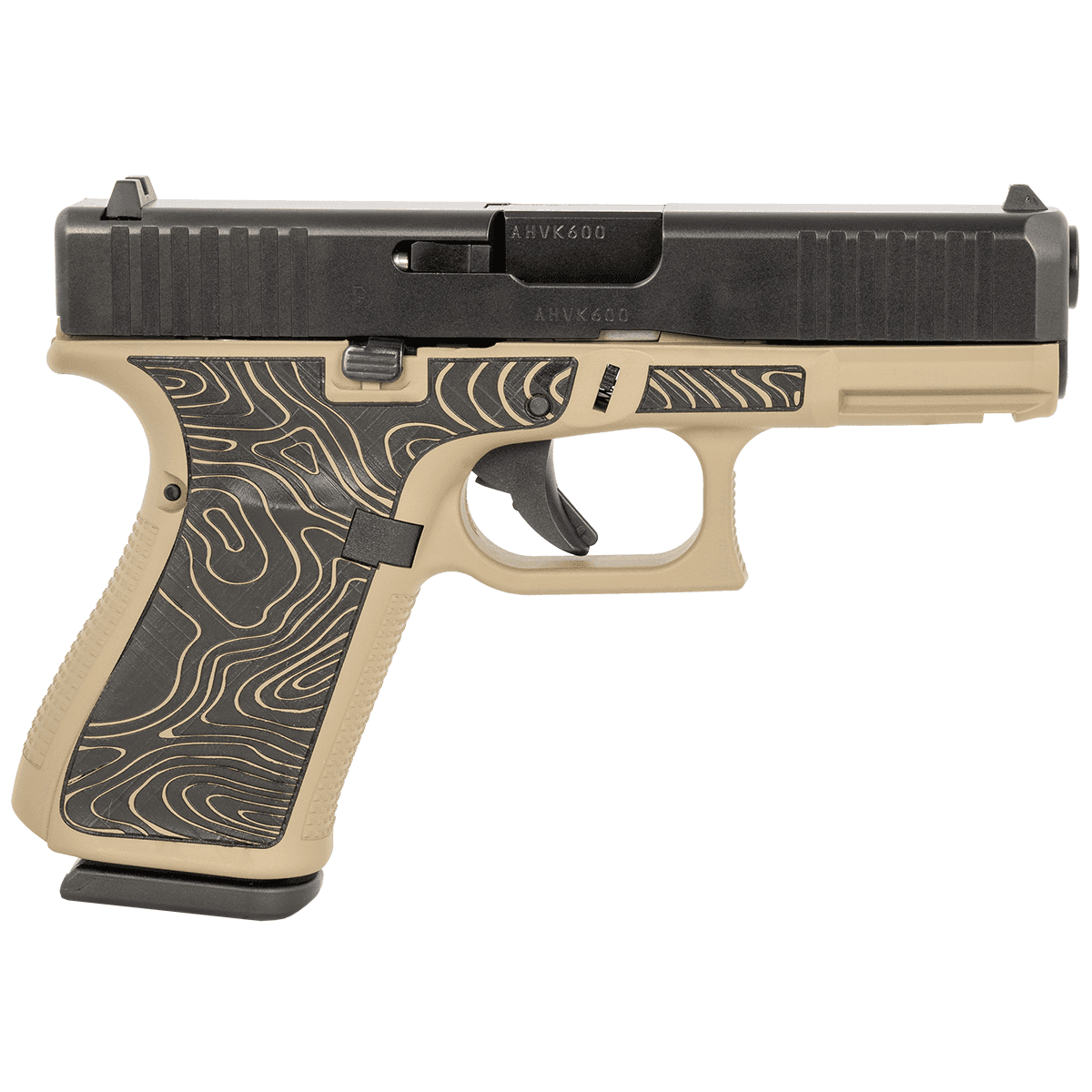 Glock G19 Gen5 Compact Frame 9mm Semi Automatic Handgun w/Serrated Expedition Cerakote Glock G19 Gen5 Compact Frame 9mm Semi Automatic Handgun w/Serrated Expedition Cerakote