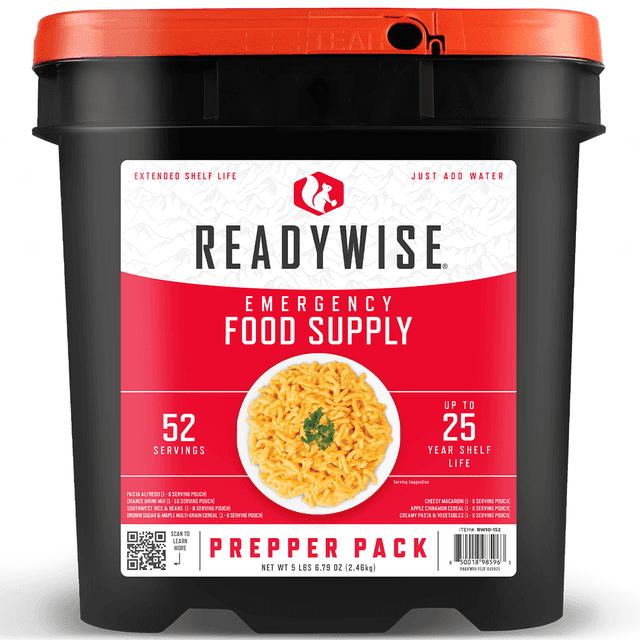 ReadyWise Emergency Supplies Freeze Dried Prepper Pack 52 Servings Per Bucket ReadyWise Emergency Supplies Freeze Dried Prepper Pack 52 Servings Per Bucket