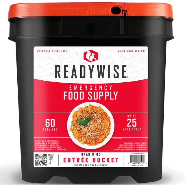 ReadyWise Grab N Go Bucket Freeze Dried Entrees 60 Servings per Bucket ReadyWise Grab N Go Bucket Freeze Dried Entrees 60 Servings per Bucket