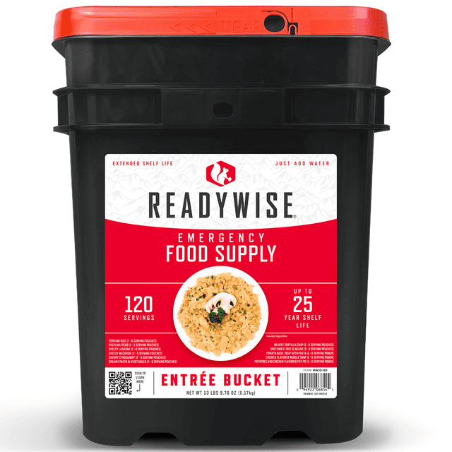ReadyWise Grab N Go Bucket Freeze Dried Entrees 120 Servings Per Bucket ReadyWise Grab N Go Bucket Freeze Dried Entrees 120 Servings Per Bucket