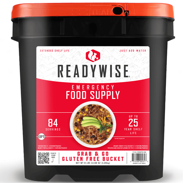 ReadyWise Gluten Free Freeze Dried Entrees 84 Servings Per Bucket ReadyWise Gluten Free Freeze Dried Entrees 84 Servings Per Bucket