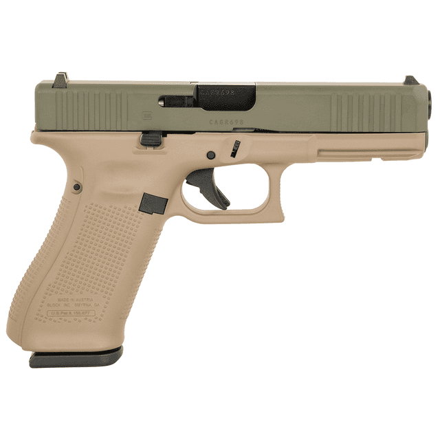 Glock G17 Gen5 9mm OD Green / FDE Semi Automatic Handgun Glock G17 Gen5 9mm OD Green / FDE Semi Automatic Handgun
