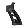 ADAPTIVE TACTICAL AT01900 Lightweight Tactical Grip (LTG) Skeletonized Black Polymer, 25 Degree Grip Angle front left view ADAPTIVE TACTICAL AT01900 Lightweight Tactical Grip (LTG) Skeletonized Black Polymer, 25 Degree Grip Angle front left view