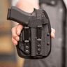 OMNICARRY HOFTAC IWB Black Polymer Belt Clip Fits RugerCanikGlock Models Right Hand upright carry view OMNICARRY HOFTAC IWB Black Polymer Belt Clip Fits RugerCanikGlock Models Right Hand upright carry view