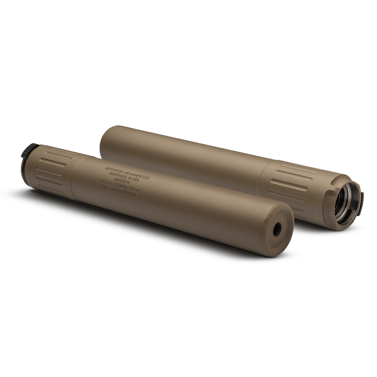 ADVANCED ARMAMENT COMPANY 65008 MK13-SD 30 Cal Rated Up To 300 Win Mag, FDE Titanium, 90T Taper Mount ADVANCED ARMAMENT COMPANY 65008 MK13-SD 30 Cal Rated Up To 300 Win Mag, FDE Titanium, 90T Taper Mount