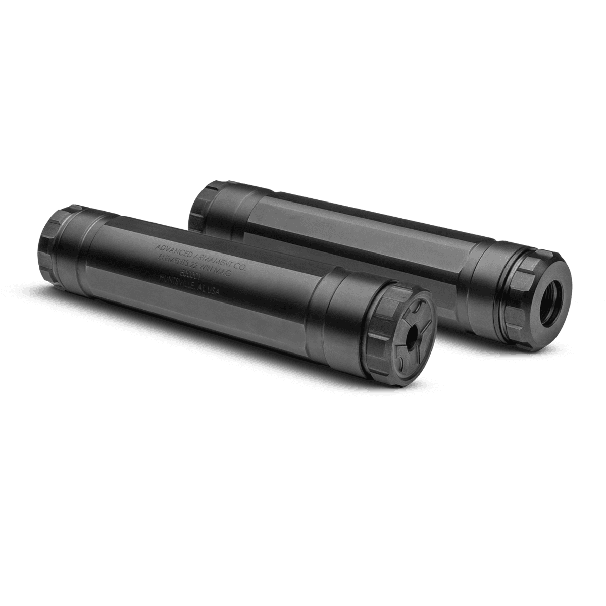 ADVANCED ARMAMENT COMPANY 65045 Element 3 22 Cal (Rimfire), Rated Up To 5.7x28mm, 5.10" L Black Titanium/Stainless Steel, 1/2"-28 Direct Thread Mount ADVANCED ARMAMENT COMPANY 65045 Element 3 22 Cal (Rimfire), Rated Up To 5.7x28mm, 5.10" L Black Titanium/Stainless Steel, 1/2"-28 Direct Thread Mount