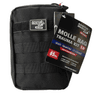 Adventure Medical Kits 20640299 MOLLE Bag Trauma Kit 1.0 Treats Injuries/Illnesses Black front side view Adventure Medical Kits 20640299 MOLLE Bag Trauma Kit 1.0 Treats Injuries/Illnesses Black front side view