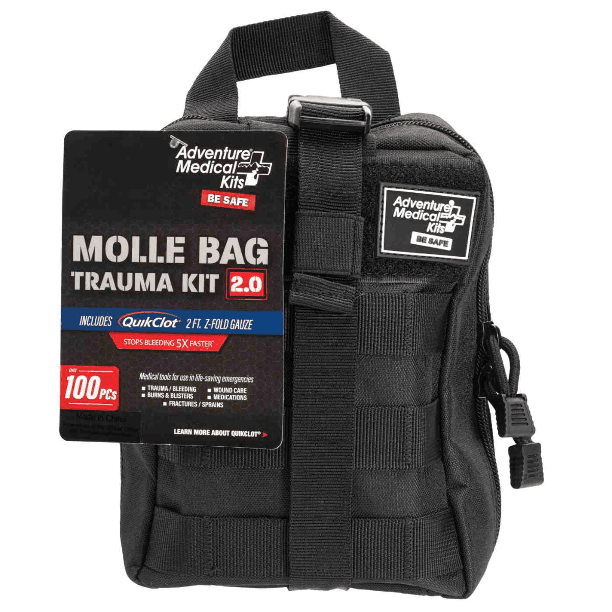 Adventure Medical Kits 20640303 MOLLE Bag Trauma Kit 2.0 Treats Injuries/Illnesses Black Adventure Medical Kits 20640303 MOLLE Bag Trauma Kit 2.0 Treats Injuries/Illnesses Black