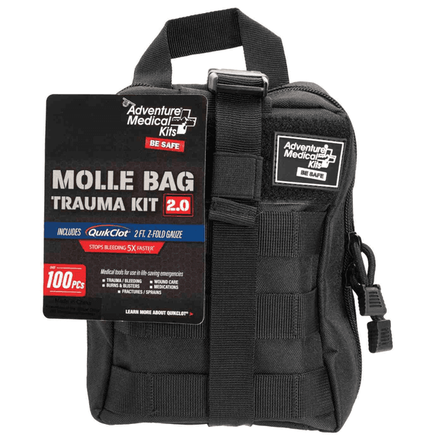 Adventure Medical Kits 20640303 MOLLE Bag Trauma Kit 2.0 Treats Injuries/Illnesses Black Adventure Medical Kits 20640303 MOLLE Bag Trauma Kit 2.0 Treats Injuries/Illnesses Black