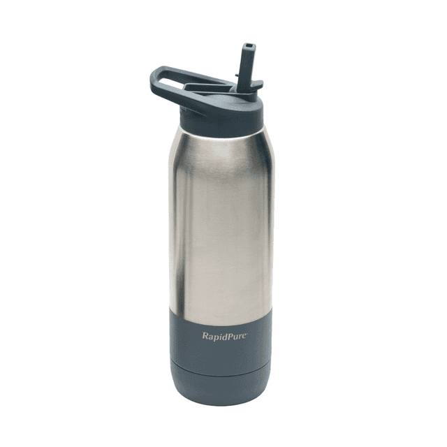 RapidPure 01600124 RapidPure Purifier+ For Most 2.5" Water Bottles Silver Stainless Steel 3.5" x 3.5" x 11.1" Includes Ultralight Straw RapidPure 01600124 RapidPure Purifier+ For Most 2.5" Water Bottles Silver Stainless Steel 3.5" x 3.5" x 11.1" Includes Ultralight Straw