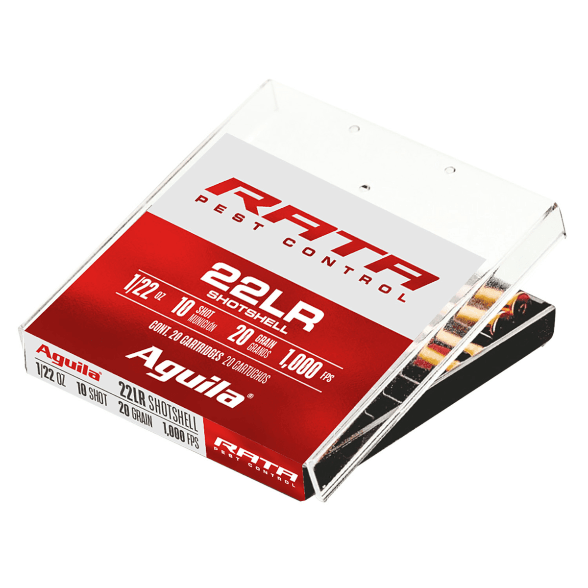 Aguila 1B222600 Rata Pest Control 22 LR 20 gr Standard Velocity Solid Point 20 Per Box/ 50 Case Aguila 1B222600 Rata Pest Control 22 LR 20 gr Standard Velocity Solid Point 20 Per Box/ 50 Case