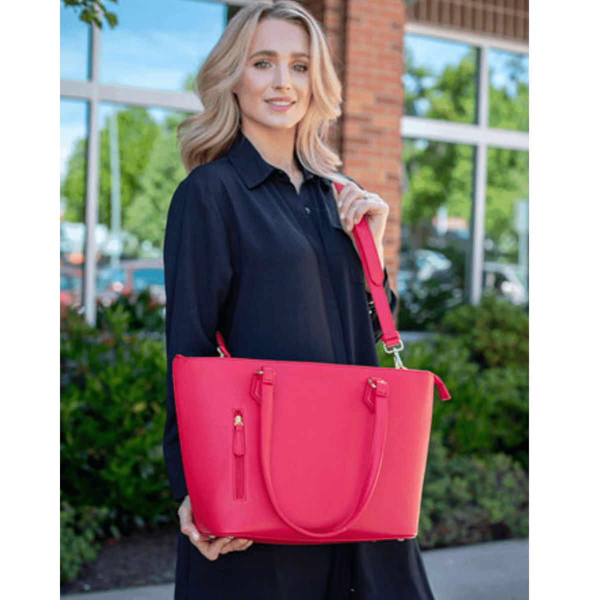 Tactica TTPRM1816RD Contemporary Conceal Carry Purse Red 13" x 11" x 4" Tactica TTPRM1816RD Contemporary Conceal Carry Purse Red 13" x 11" x 4"