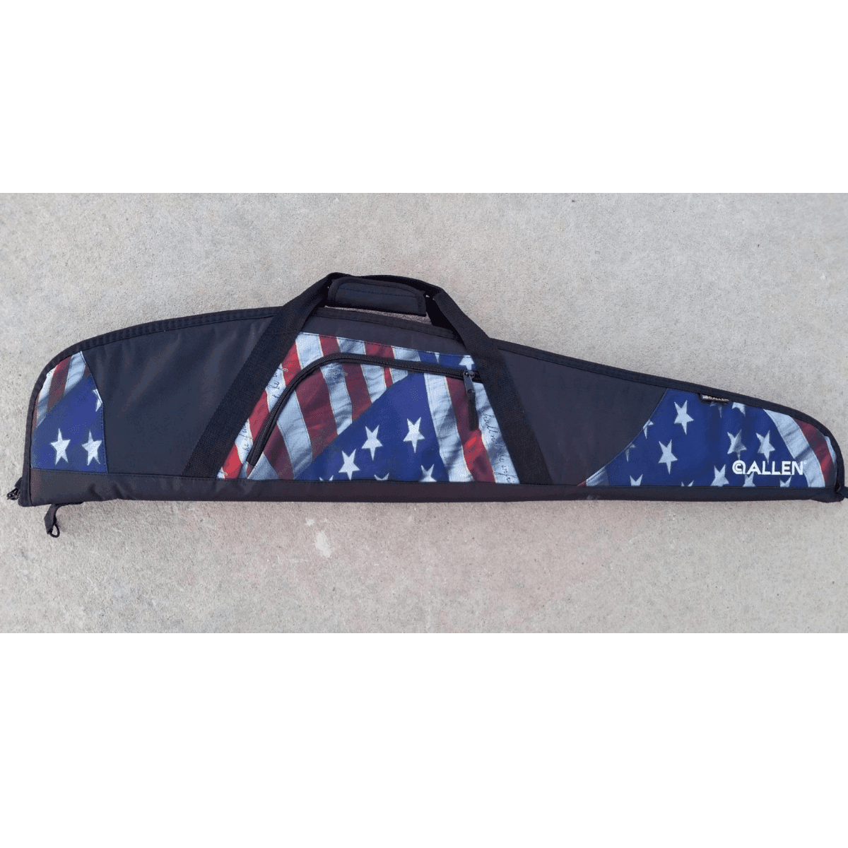 Allen 69146 Centennial Rifle Case 46" Victory Stars & Stripes Endura w/Black Trim, Lockable Zippers, Soft Lining, Storage Pockets & Foam Padding Allen 69146 Centennial Rifle Case 46" Victory Stars & Stripes Endura w/Black Trim, Lockable Zippers, Soft Lining, Storage Pockets & Foam Padding