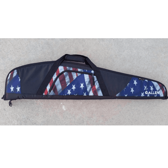Allen 69146 Centennial Rifle Case 46" Victory Stars & Stripes Endura w/Black Trim, Lockable Zippers, Soft Lining, Storage Pockets & Foam Padding Allen 69146 Centennial Rifle Case 46" Victory Stars & Stripes Endura w/Black Trim, Lockable Zippers, Soft Lining, Storage Pockets & Foam Padding