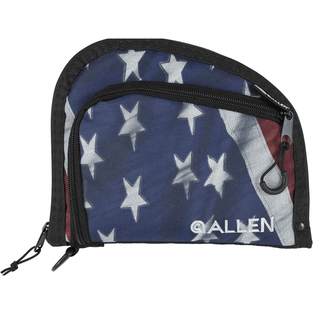 Allen 7719 Victory Auto Fit Handgun Case USA Flag Endura w/Black Trim, 1-Pocket, Knit Lining, Foam Padding & Lockable Zippers 9" x 7" Interior Dimensions Allen 7719 Victory Auto Fit Handgun Case USA Flag Endura w/Black Trim, 1-Pocket, Knit Lining, Foam Padding & Lockable Zippers 9" x 7" Interior Dimensions