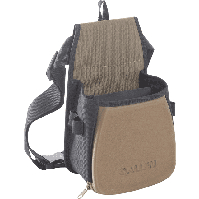 Allen 8303 Eliminator Basic Double Compartment Shooting Bag Black w/Tan Accents, Elastic Loops, Side Pockets & Molded Components 7" x 4.75" x 12" Exterior Dimensions Allen 8303 Eliminator Basic Double Compartment Shooting Bag Black w/Tan Accents, Elastic Loops, Side Pockets & Molded Components 7" x 4.75" x 12" Exterior Dimensions