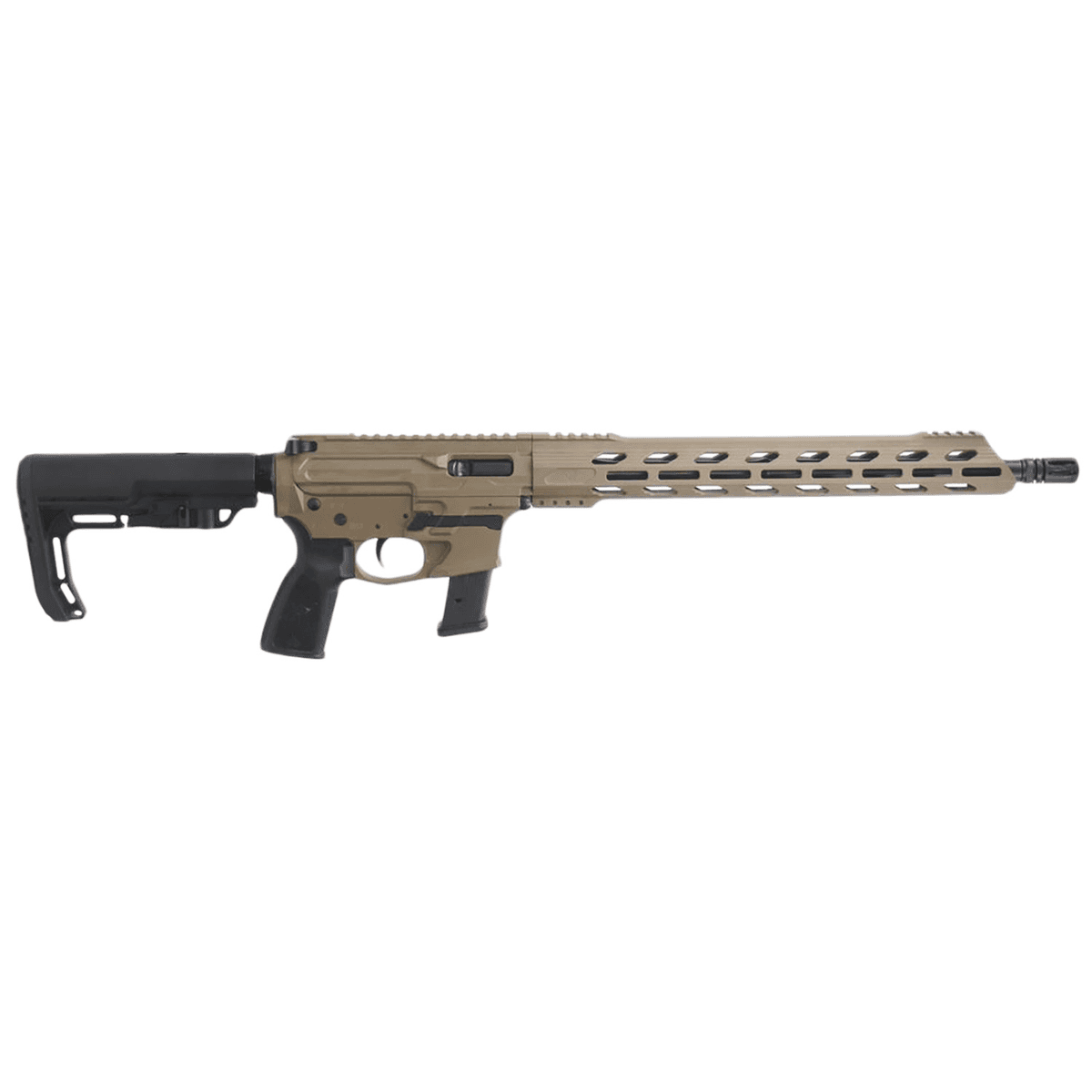 Live Free Armory LF9CH85012 Challenger 9mm Luger 17+1 16" Steel Threaded Barrel, 15" Free-Float M-LOK Handguards, Flat Dark Earth Cerakote Aluminum Receiver, Black Polymer 6 Position Collapsible Battle Link Minimalist Stock Live Free Armory LF9CH85012 Challenger 9mm Luger 17+1 16" Steel Threaded Barrel, 15" Free-Float M-LOK Handguards, Flat Dark Earth Cerakote Aluminum Receiver, Black Polymer 6 Position Collapsible Battle Link Minimalist Stock
