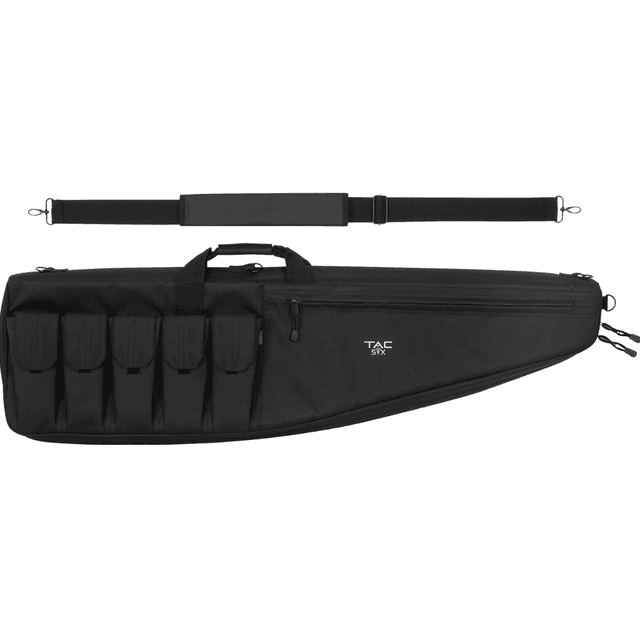 Tac Six 10931 Duty Tactical Rifle Case made of Endura with Black Finish, Lockable Zippers, Adjustable Mag Pockets, Padded Internal Zipper Shield & Securing Strap System 42" L Tac Six 10931 Duty Tactical Rifle Case made of Endura with Black Finish, Lockable Zippers, Adjustable Mag Pockets, Padded Internal Zipper Shield & Securing Strap System 42" L