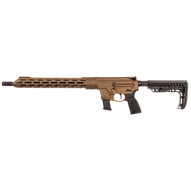 Live Free Armory LF9CH85034 Challenger 9mm Luger 17+1 16" Steel Threaded Barrel, 15" Free-Float M-LOK Handguards, Burnt Bronze Cerakote Aluminum Receiver, Black Polymer 6 Position Collapsible Battle Link Minimalist Stock Live Free Armory LF9CH85034 Challenger 9mm Luger 17+1 16" Steel Threaded Barrel, 15" Free-Float M-LOK Handguards, Burnt Bronze Cerakote Aluminum Receiver, Black Polymer 6 Position Collapsible Battle Link Minimalist Stock