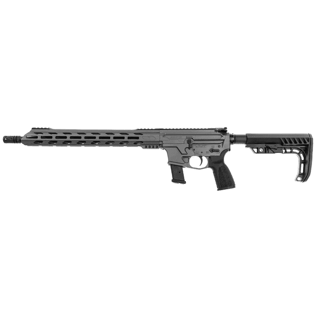 Live Free Armory LF9CH85045 Challenger 9mm Luger 17+1 16" Steel Threaded Barrel, 15" Free-Float M-LOK Handguards, Tungsten Cerakote Aluminum Receiver, Black Polymer 6 Position Collapsible Battle Link Minimalist Stock Live Free Armory LF9CH85045 Challenger 9mm Luger 17+1 16" Steel Threaded Barrel, 15" Free-Float M-LOK Handguards, Tungsten Cerakote Aluminum Receiver, Black Polymer 6 Position Collapsible Battle Link Minimalist Stock