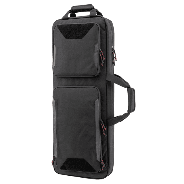 Tac Six 10831 Ghost Vertical Tactical Case made of Black 600D Polyester with Lockable Zippers, Backpack Straps, Storage Pockets, Elastic Loops & Conceal Carry Pocket 34" L x 13" W x 4.50" H Interior Dimensions Tac Six 10831 Ghost Vertical Tactical Case made of Black 600D Polyester with Lockable Zippers, Backpack Straps, Storage Pockets, Elastic Loops & Conceal Carry Pocket 34" L x 13" W x 4.50" H Interior Dimensions