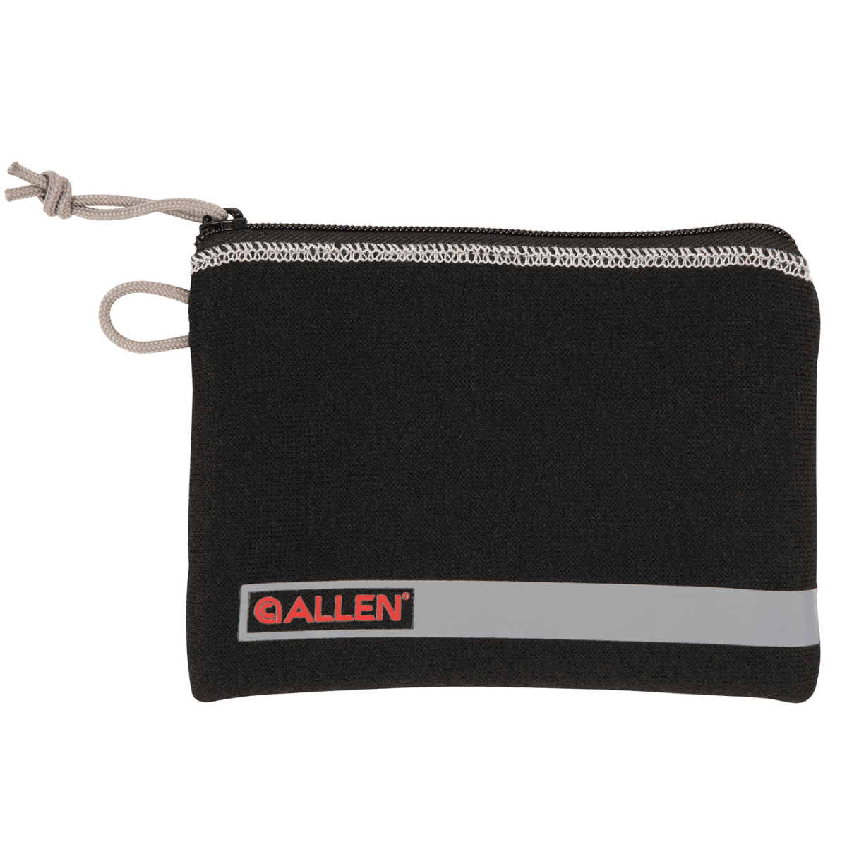 Allen 3626 Pistol Pouch Black Polyester w/Lockable Zippers, ID Label & Fleece Lining Holds Compact Size Handgun 5" L x 7" W Interior Dimensions Allen 3626 Pistol Pouch Black Polyester w/Lockable Zippers, ID Label & Fleece Lining Holds Compact Size Handgun 5" L x 7" W Interior Dimensions