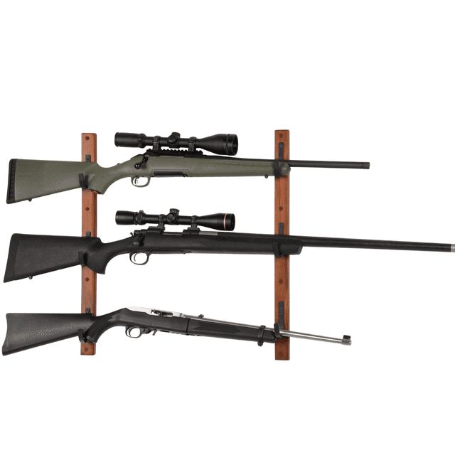 Allen 5656 Gun Collector 3 Gun Brown/Black Wood/Steel Holds 3 Rifle/Shotgun Allen 5656 Gun Collector 3 Gun Brown/Black Wood/Steel Holds 3 Rifle/Shotgun