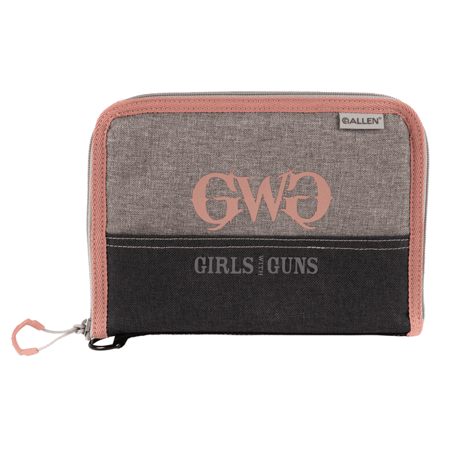 Girls With Guns 9072 Roses Are Gold made of Polyester with Gray Finish & Rose Gold Accents, Lockable Zipper, Soft Lining & Dense Foam Padding 9.50" L x 6.75" W x 1" H Interior Dimensions Girls With Guns 9072 Roses Are Gold made of Polyester with Gray Finish & Rose Gold Accents, Lockable Zipper, Soft Lining & Dense Foam Padding 9.50" L x 6.75" W x 1" H Interior Dimensions