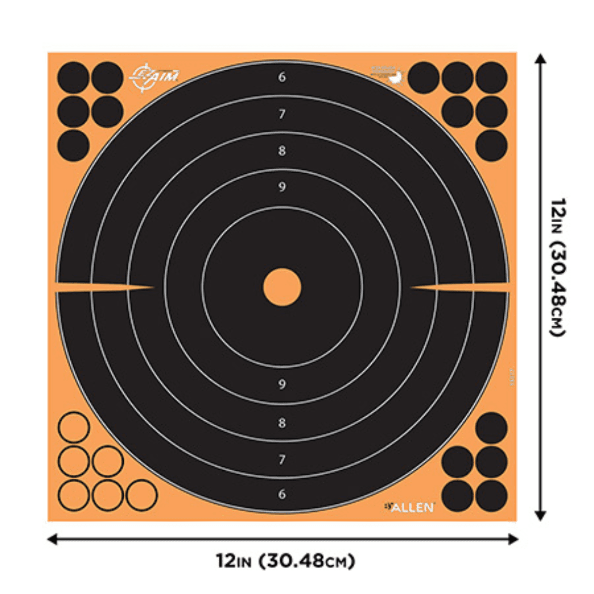 EZ-Aim 1531710 Splash Reactive Bullseye Impact Enhancement Adhesive Bullseye Black / Orange 10 Pack EZ-Aim 1531710 Splash Reactive Bullseye Impact Enhancement Adhesive Bullseye Black / Orange 10 Pack