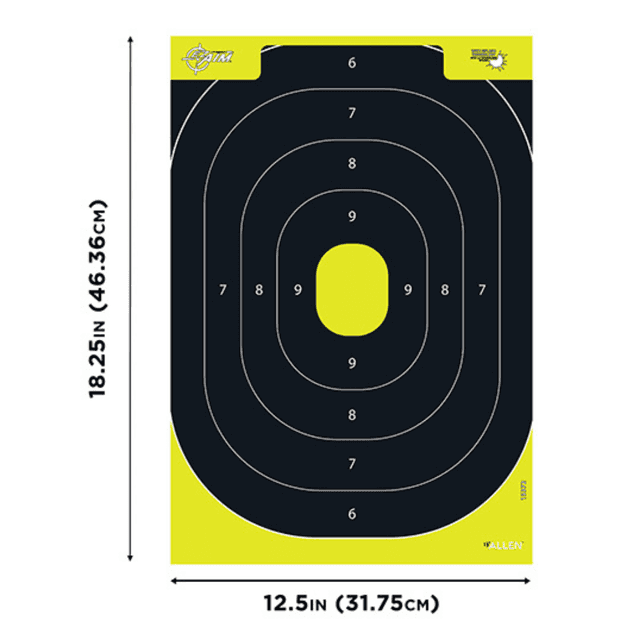 EZ-Aim 1537230 Splash Reactive IPSC Silhouette Paper Hanging 12.50" W X 18.25" H Chartreuse/Black 30 Per Pkg EZ-Aim 1537230 Splash Reactive IPSC Silhouette Paper Hanging 12.50" W X 18.25" H Chartreuse/Black 30 Per Pkg