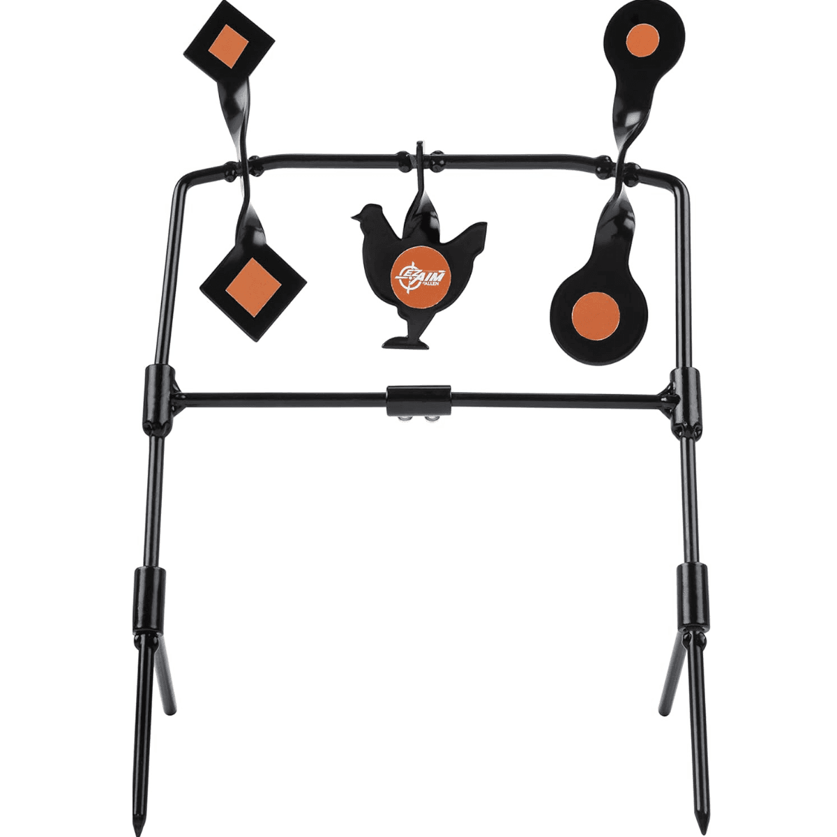 Allen 15665 EZ-Aim Rimfire/Airgun Black/Orange Steel Standing Allen 15665 EZ-Aim Rimfire/Airgun Black/Orange Steel Standing