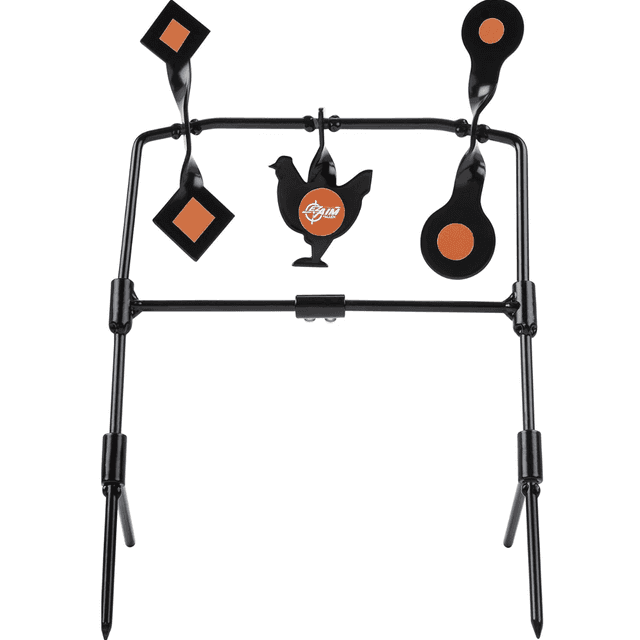 Allen 15665 EZ-Aim Rimfire/Airgun Black/Orange Steel Standing Allen 15665 EZ-Aim Rimfire/Airgun Black/Orange Steel Standing