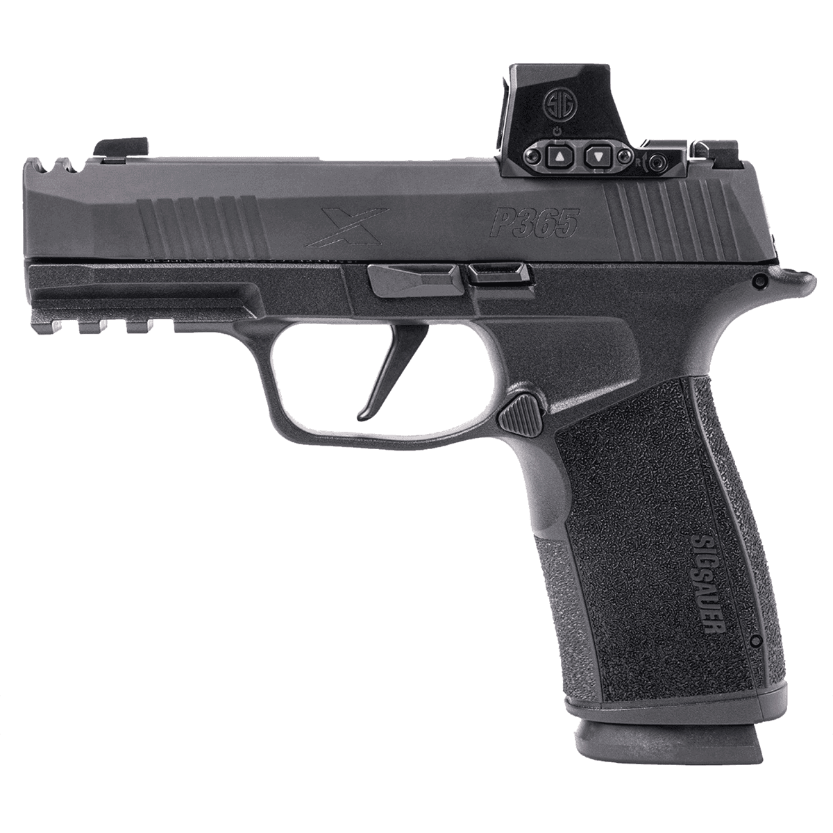 Sig P365 XMacro 9mm 17+1, 3.10" Integrally Compensated w/Red Dot 365XCA9COMPRXX Semi Automatic Pistol Sig P365 XMacro 9mm 17+1, 3.10" Integrally Compensated w/Red Dot 365XCA9COMPRXX Semi Automatic Pistol