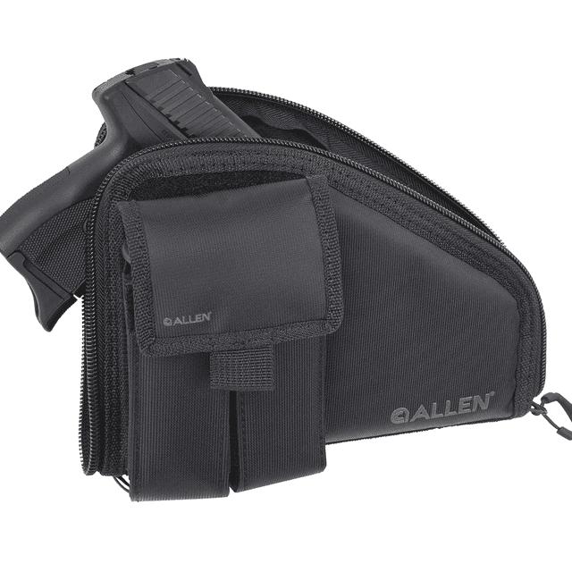 Allen 78-9 Pistol Case W/Mag Pouch Black Nylon Fits Full-Size Handguns Allen 78-9 Pistol Case W/Mag Pouch Black Nylon Fits Full-Size Handguns