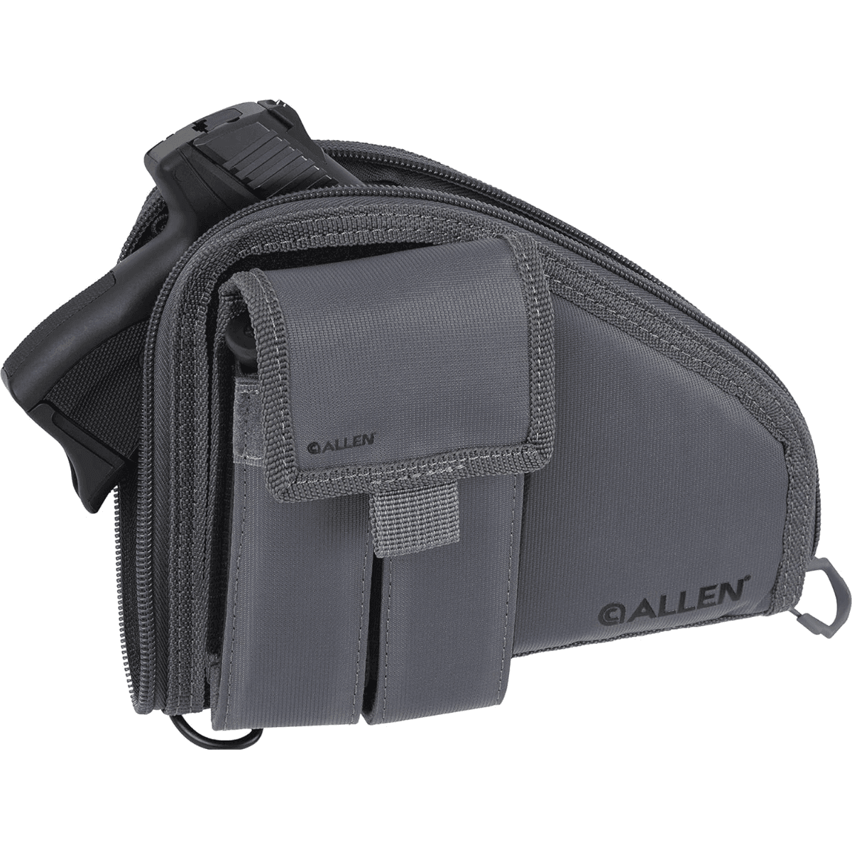 Allen 79-9 Pistol Case w/Mag Pouch Charcoal Nylon Fits Full-Size Handguns Allen 79-9 Pistol Case w/Mag Pouch Charcoal Nylon Fits Full-Size Handguns