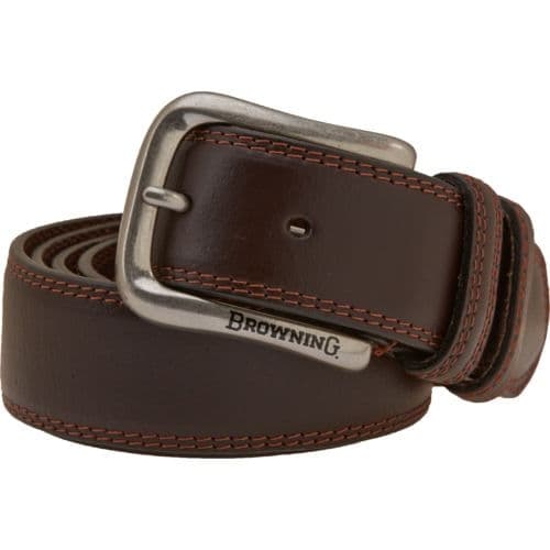 Browning Men's Embroidered Leather Belt Browning Men's Embroidered Leather Belt