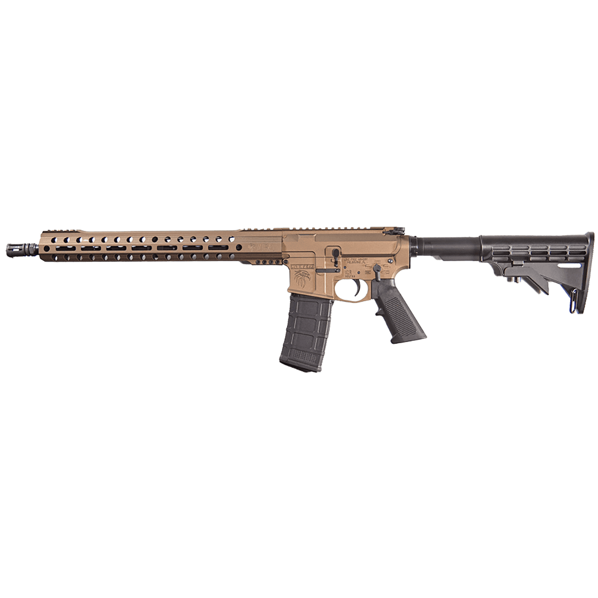 Live Free Armory LFBRL84034 Battle Rifle Lite 5.56x45mm NATO 30+1 16" Threaded Government Profile Barrel, Burnt Bronze Cerakote M4 Flat Top Aluminum Receiver, 15" M-LOK Handguard, Polymer 6 Position Collapsible Thril Combat Competitive Stock Live Free Armory LFBRL84034 Battle Rifle Lite 5.56x45mm NATO 30+1 16" Threaded Government Profile Barrel, Burnt Bronze Cerakote M4 Flat Top Aluminum Receiver, 15" M-LOK Handguard, Polymer 6 Position Collapsible Thril Combat Competitive Stock
