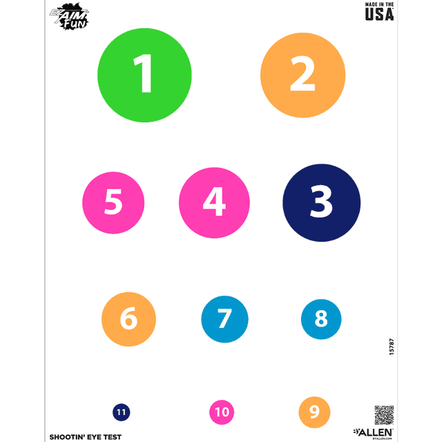 Allen 15787 EZ-Aim Eye Test Hanging Paper 24" x19" Multi-Color 4 Pack Allen 15787 EZ-Aim Eye Test Hanging Paper 24" x19" Multi-Color 4 Pack