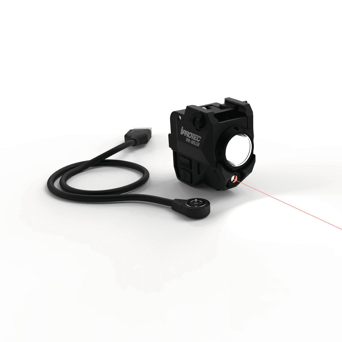 iProtec IPRSPS0003 RM185LSR Rail-Mount Firearm Light with Red Laser Black 185 Lumen White Light iProtec IPRSPS0003 RM185LSR Rail-Mount Firearm Light with Red Laser Black 185 Lumen White Light