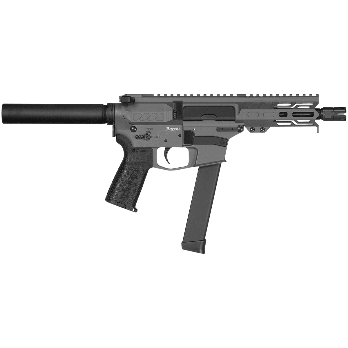 CMMG Banshee MKGS 9mm Tungsten Gray AR-15 Semi Automatic Handgun CMMG Banshee MKGS 9mm Tungsten Gray AR-15 Semi Automatic Handgun