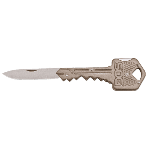 S.O.G SOGKEY102CP Key 1.50" Folding Plain Drop Point Satin 5Cr13MoV SS Blade/ Brass Stainless Steel Handle Knife S.O.G SOGKEY102CP Key 1.50" Folding Plain Drop Point Satin 5Cr13MoV SS Blade/ Brass Stainless Steel Handle Knife