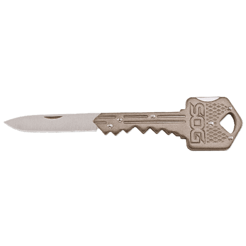 S.O.G SOGKEY102CP Key 1.50" Folding Plain Drop Point Satin 5Cr13MoV SS Blade/ Brass Stainless Steel Handle Knife S.O.G SOGKEY102CP Key 1.50" Folding Plain Drop Point Satin 5Cr13MoV SS Blade/ Brass Stainless Steel Handle Knife