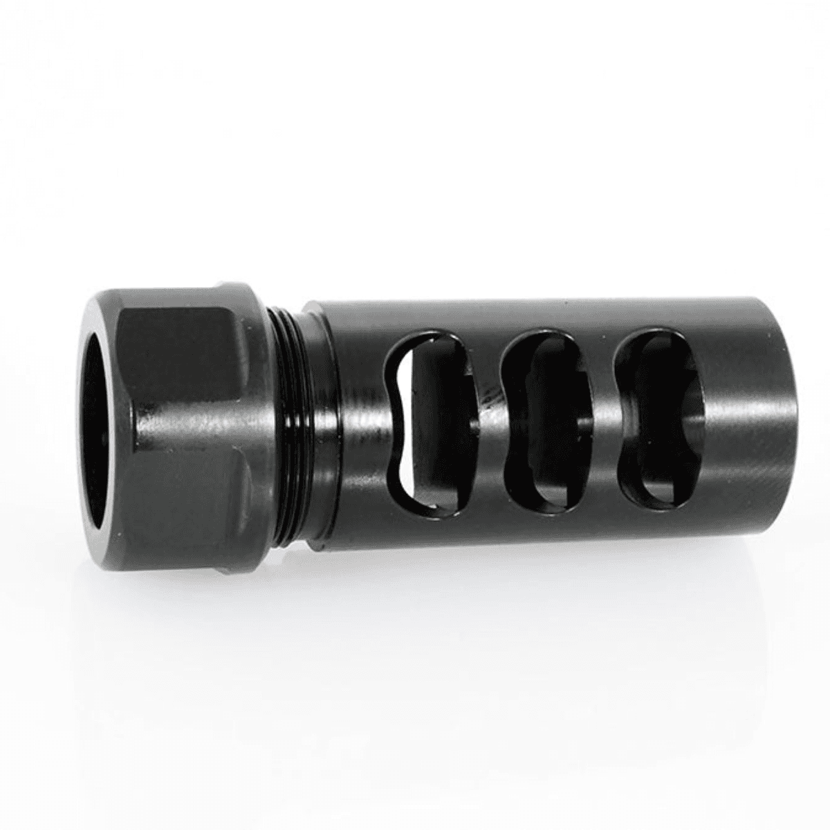 American Precision Arms G2M1230N Gen 2 Micro Bastard Self Timing Brake Black Nitride Stainless Steel with 1/2"-28 tpi Threads, 1.86" OAL, & .750" Diameter for 30 Cal AR-Platform & Hunting Rifles American Precision Arms G2M1230N Gen 2 Micro Bastard Self Timing Brake Black Nitride Stainless Steel with 1/2"-28 tpi Threads, 1.86" OAL, & .750" Diameter for 30 Cal AR-Platform & Hunting Rifles