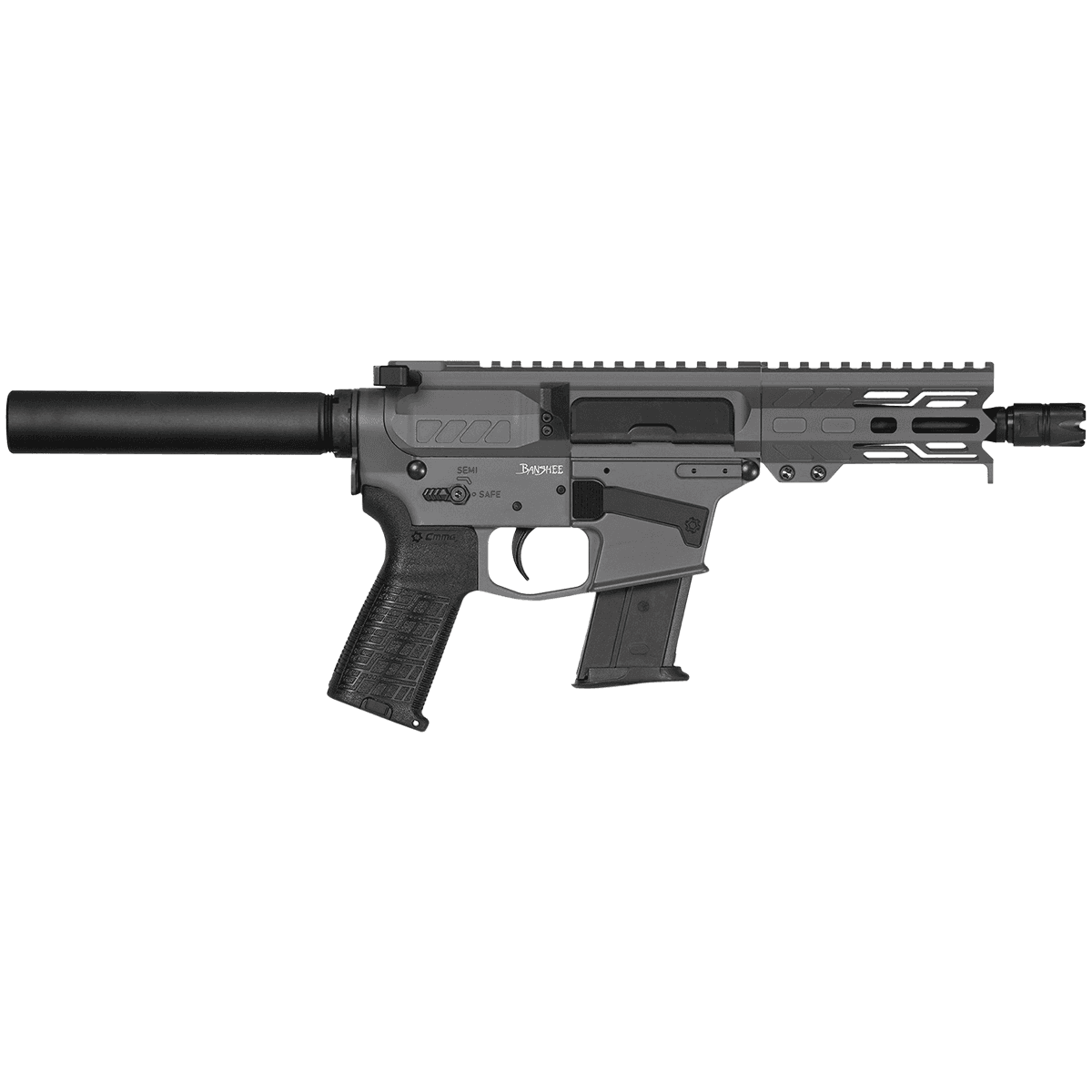 CMMG Banshee MK57 5.7x28mm Tungsten Gray AR-15 Semi Automatic Handgun CMMG Banshee MK57 5.7x28mm Tungsten Gray AR-15 Semi Automatic Handgun